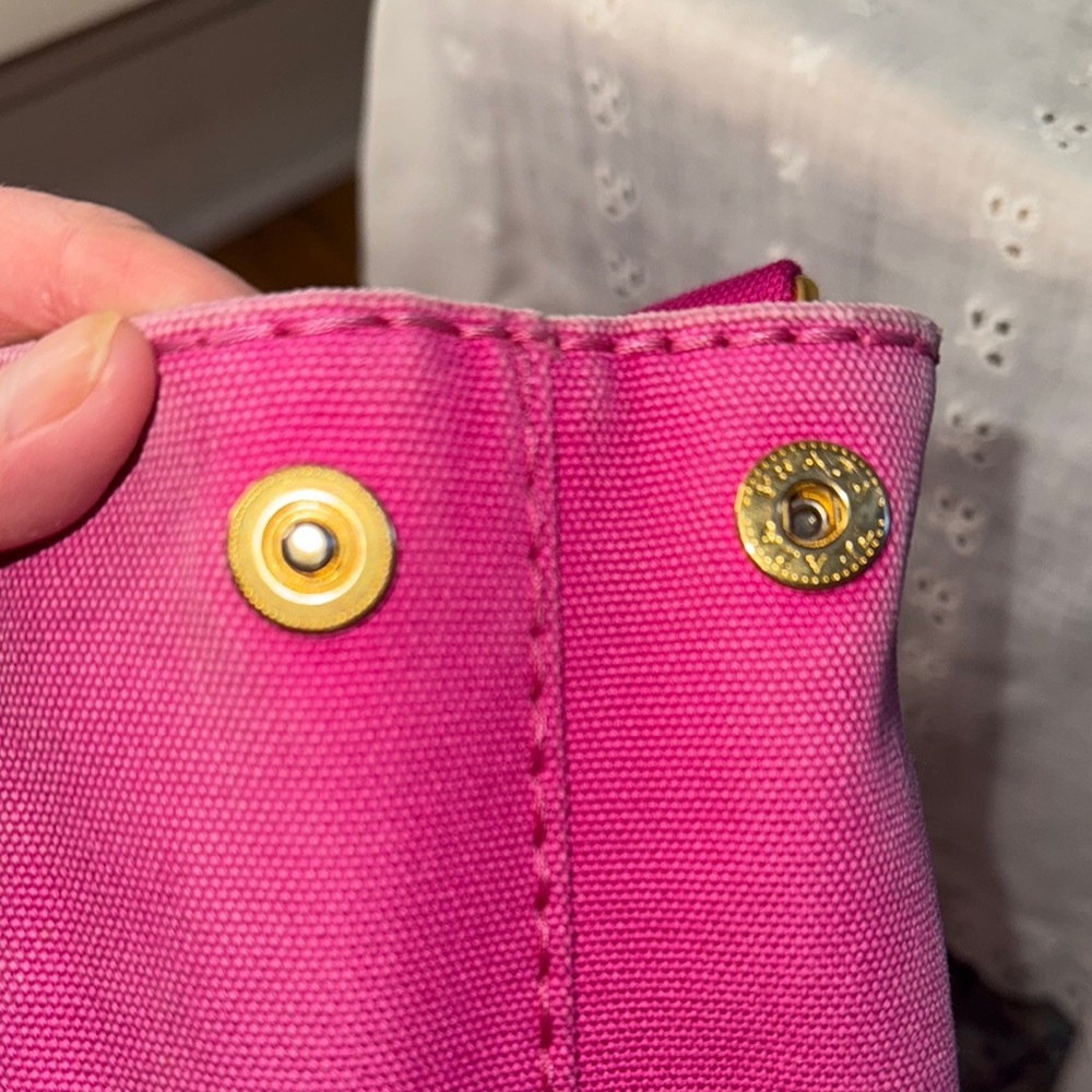 Prada Pink Canvas Crossbody Tote - Picture 10 of 13